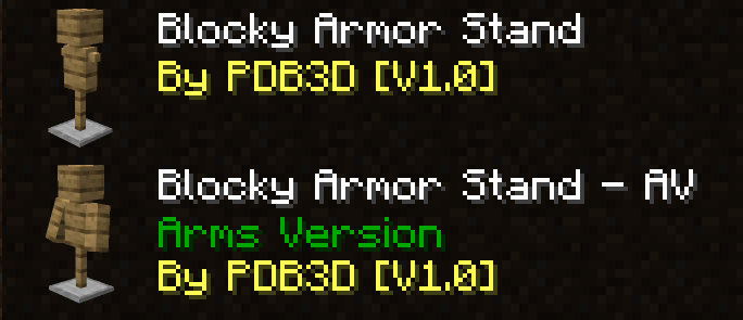 PDB3D's Blocky Armor Stands - Arms Version — screenshot 2