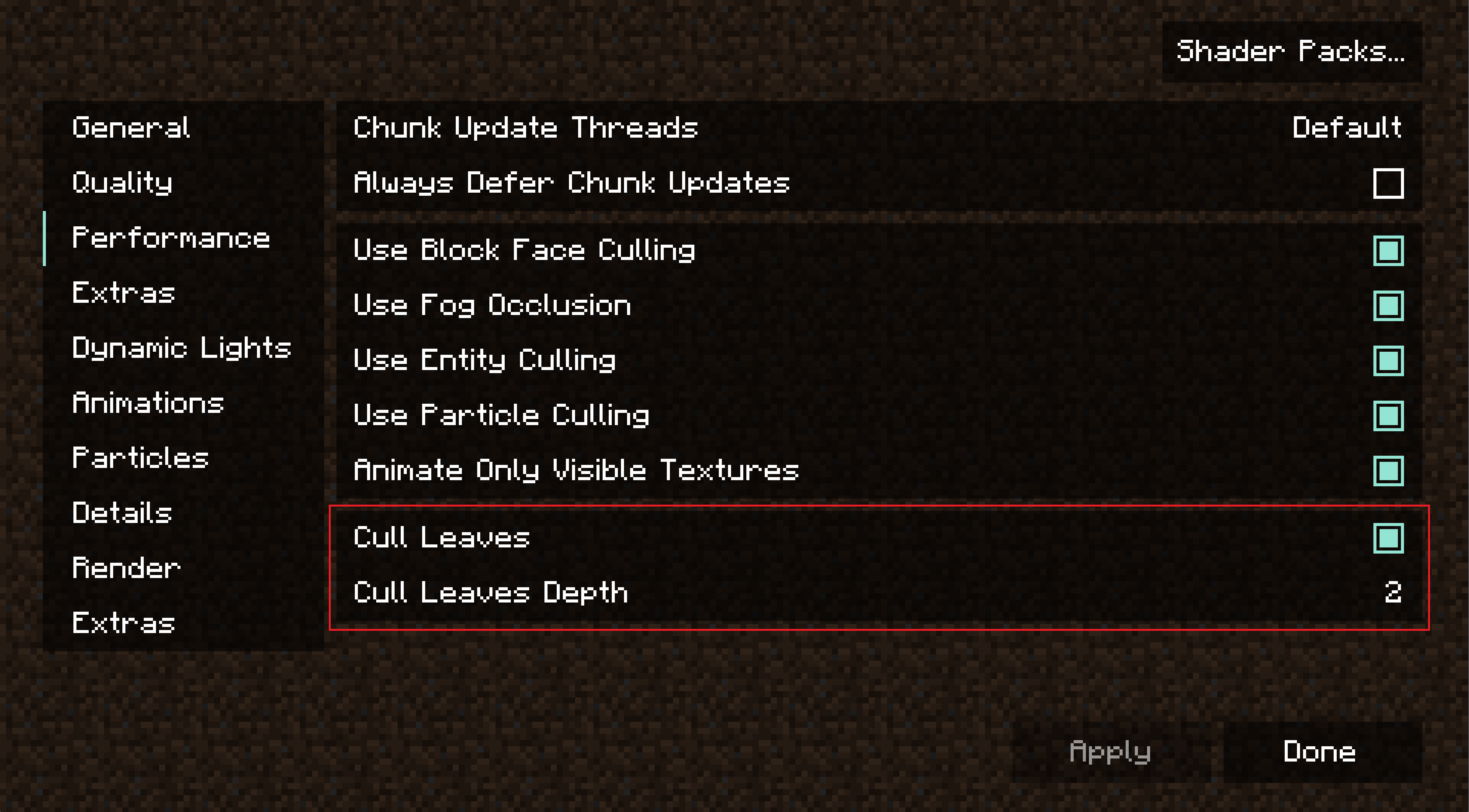 Cull Less Leaves Reforged — screenshot 2