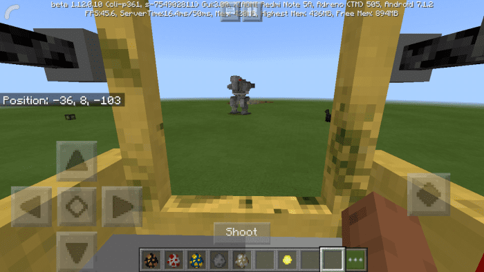 Combat Robots in Minecraft Bedrock 1.14