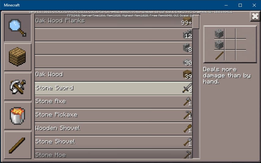 Old Interface 1.17+