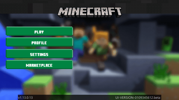 New Interface in Minecraft Bedrock Edition — screenshot 1