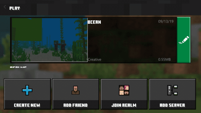 New Interface in Minecraft Bedrock Edition — screenshot 2