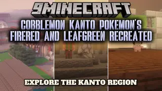 Cobblemon Kanto Pokemon's FireRed and LeafGreen Recreated Map (26.3, 1.20.1)