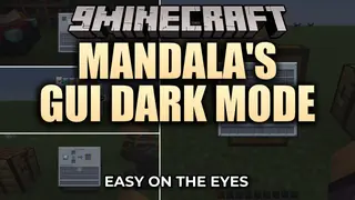Mandala's GUI Dark Mode 9minecraft Resource Pack (26.3) – Eye-Soothing Dark Mode Menus