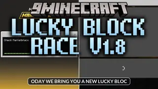 Lucky Block Race V1.8 Map (1.21) – Race Friends Through Chaos for a Final PvP