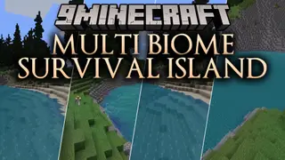 Multi Biome Survival Island Map (26.3, 1.20.1) – Survive 28 Clashing Biomes
