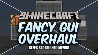 Fancy GUI Overhaul 9minecraft Resource Pack (26.3) – Sleek Dark Menus and Warm Wood