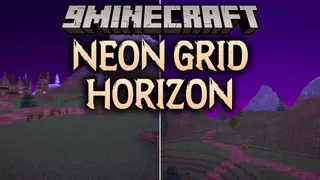 Neon Grid Horizon Shaders (26.2, 1.20.1) – Synthwave Visuals and CRT Scanlines