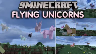 Flying Unicorns Mod (26.2, 1.21.1) – Fly Across the Sky on Tamed Winged Unicorns