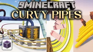 Curvy Pipes Mod (26.1.2, 1.20.1) – Bend Logistics Lines Freely
