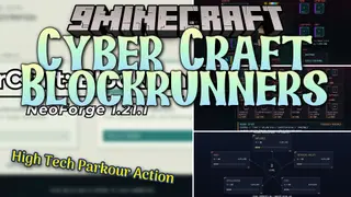 Cyber Craft Blockrunners Mod (1.21.1) – Cybernetic Implants and High-Tech Combat