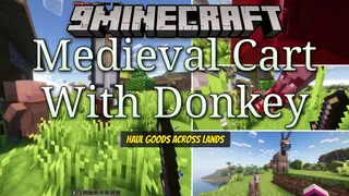 Medieval Cart with Donkey Resource Pack (1.19.2) – Rustic Wooden Wagons