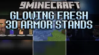 Glowing Fresh 3D Armor Stands Resource Pack (26.1.2, 1.21.11)