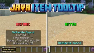 Java Item Tooltips (26+) – MCPE/Bedrock Texture Pack