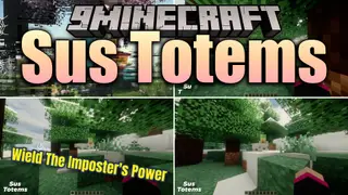 Sus Totems Resource Pack (1.21.11, 1.20.1) – Funny Among Us Crewmates Protect