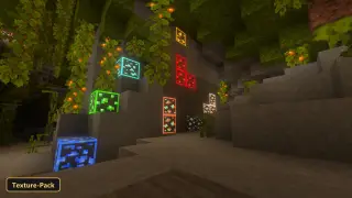 Fluoroscopy Ore Outline, Glow, and X-ray (26+, 1.21) – MCPE/Bedrock Texture Pack