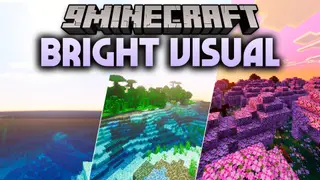 Bright Visual Shader (26.x, 1.21) – PBR Surface Reflections and Aurora Skies
