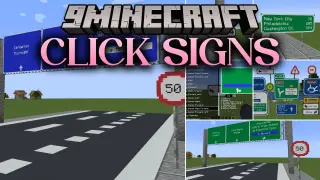 Click Signs Mod (1.21.11, 1.20.1) – Design Realistic Road Signs