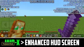 HUD-X (26+, 1.21) – MCPE/Bedrock Texture Pack