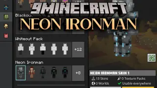 Neon Ironman Skin Pack (26.x, 1.21) – Futuristic Cyber Hero Skins