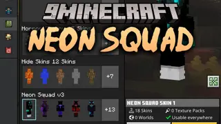 Neon Squad Skin Pack (26.x, 1.21) – Futuristic Cyber Outfits with Glowing Colors