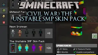 Civil War the Unstable SMP Skin Pack (26.x, 1.21) – Play As Your Favorite SMP