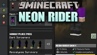 Neon Rider Skin Pack (26.x, 1.21) – Futuristic Cyber Outfits with Glowing