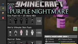 Purple Nightmare Skin Pack (26.x, 1.21) – Creepy Purple Nightmare Costumes