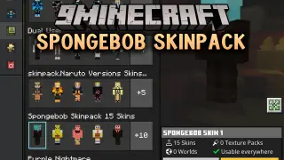 Spongebob Skin Pack (26.x, 1.21) – Iconic Cartoon Ocean Character Skins