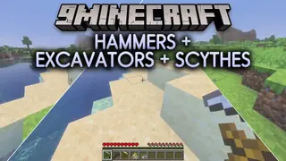 Hammers + Excavators + Scythes Addon (26.x, 1.21) – Fast 3×3 Mining Digging
