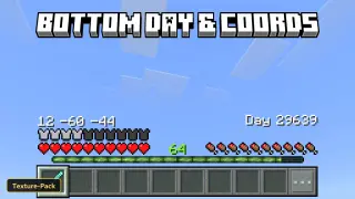 Bottom Day And Coords (26+, 1.21) – MCPE/Bedrock Texture Pack