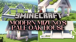 Modern Mizuno's Pale Oak House Map (26.2, 1.20.1) – Peaceful Pale Oak Retreat