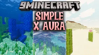 Simple X Aura Shader (26.x, 1.21) – Warm Sunset Lighting and Reflective Water