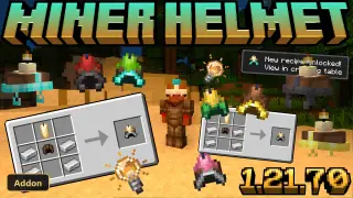 True Miner Helmet (26+, 1.21) – MCPE/Bedrock Addon