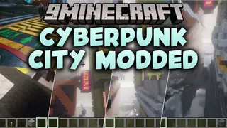 Cyberpunk City Modded Map (26.2, 1.20.1) – Survive a Ruthless Neon Metropolis