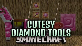 Cutesy Diamond Tools Resource Pack (26.2) – Sweet Pink Makeover for Diamond Gear