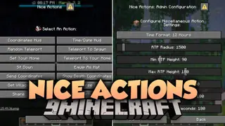 Nice Actions Mod (26.3, 1.21.11) – Quick Survival Actions and Teleports