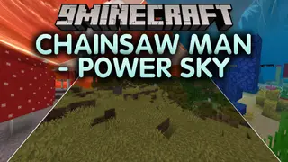 Chainsaw Man – Power Sky Shader (26.x) – Custom Anime Skybox on Mobile Bedrock