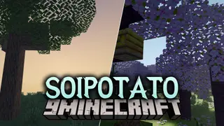 SoiPotato Shaders (26.3, 1.20.1) – Gentle Reflections and Soft Shadows