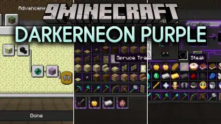 DarkerNeon Purple Resource Pack (26.1.2) – Sleek Dark Purple Neon Menus and HUD