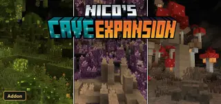 Nico's Cave Expansion (26+) – MCPE/Bedrock Addon