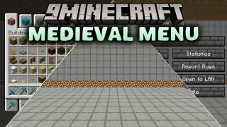 Medieval Menu Resource Pack (1.21.11, 1.20.1) – Dark Stone Menu Makeover