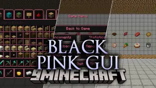 Black Pink GUI Resource Pack (26.2, 1.21.1) – Stylish Neon Menu Overhaul
