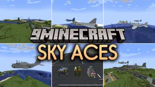 SKY ACES Mod (26.3, 1.20.1) – Pilot Supersonic Fighter Jets and Command Ocean