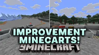 Improvement Minecarts Mod (26.3, 1.20.1) – Link Bases with Real Railroads