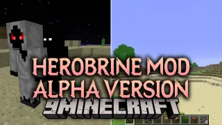 Herobrine Mod Alpha Version Mod (1.21.1) – Fight Creepypasta Monsters at Night