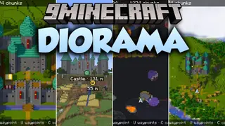 Diorama Mod (26.3, 1.21.1) – Track Your Journey Across a 3D Miniature Tabletop