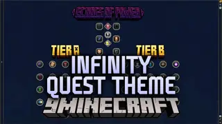 Infinity Quest Theme Resource Pack (1.20.1) – Elegant Navy and Gold Quest