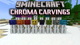 Chroma Carvings Mod (1.21.1) – Build Colorful Snow Golems for Defense