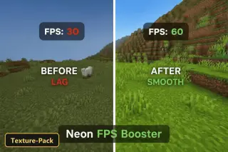 Neon FPS Booster (26+) – MCPE/Bedrock Texture Pack
